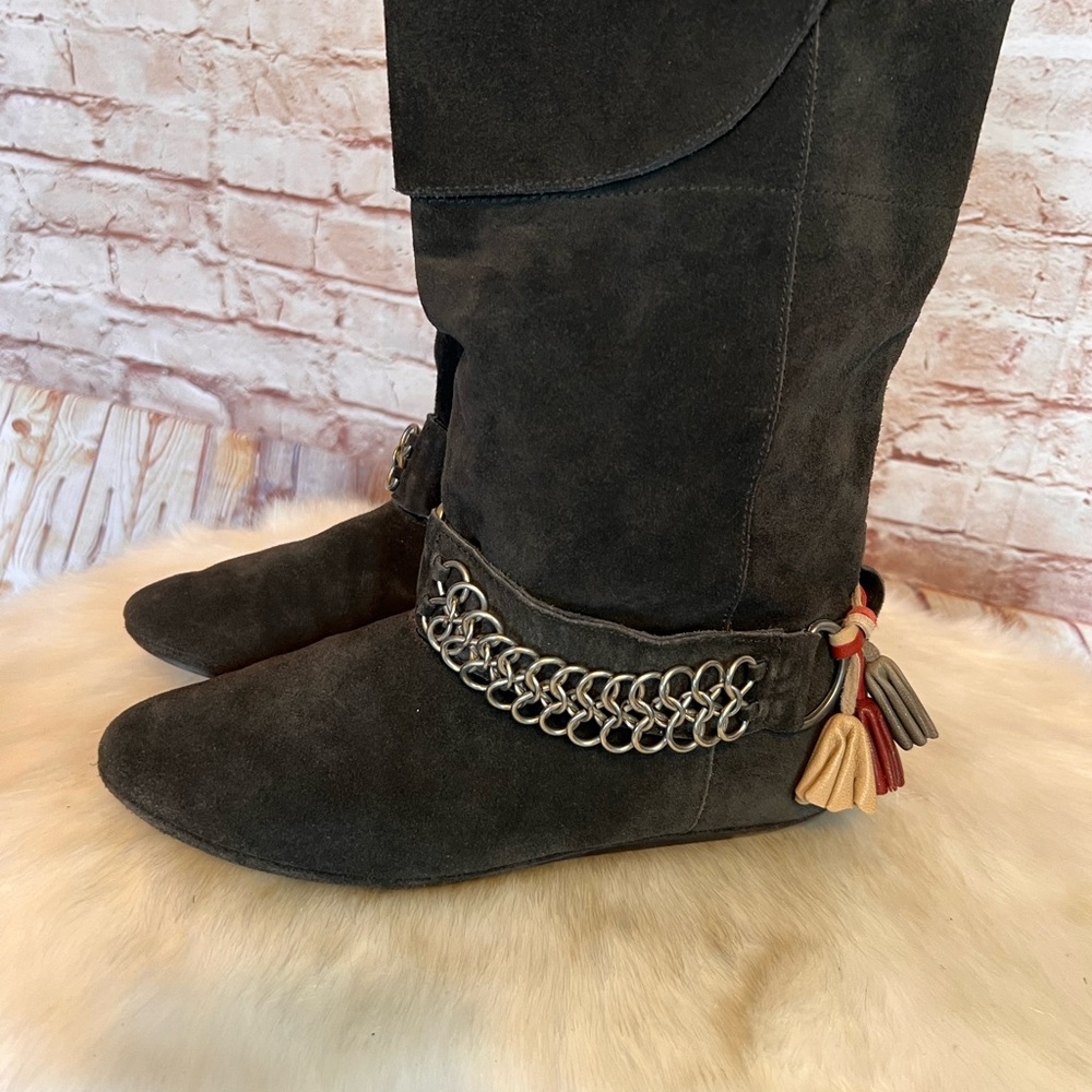 Isabel Marant for H&M suede tassled boots size 6.5 - Picture 4 of 12